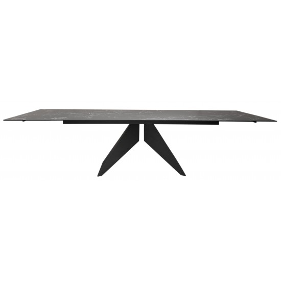 Стіл розкладний керамічний Sapphire Black Marble 200(300)*100 см. Чорний 2
