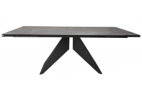 Стол раскладной керамический Sapphire Black Marble 200(300)*100 см. Черный