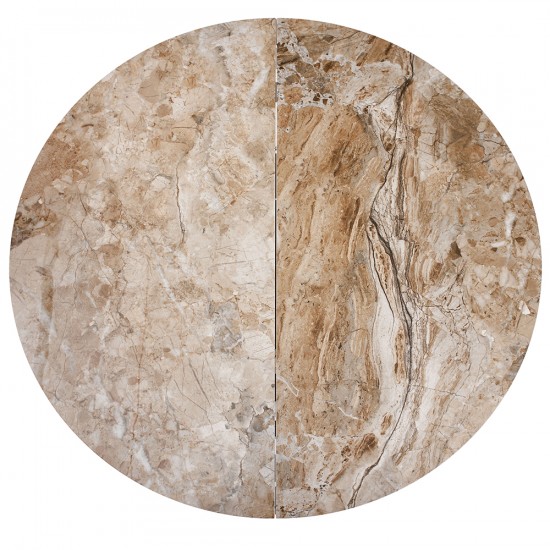 Стол обеденный раскладной керамика Moon Brown Marble 110X110(140) Коричневый 4