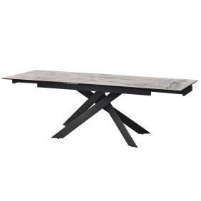 Стіл обідній розкладний керамічний Gracio Light Grey 90X160(240) Сірий