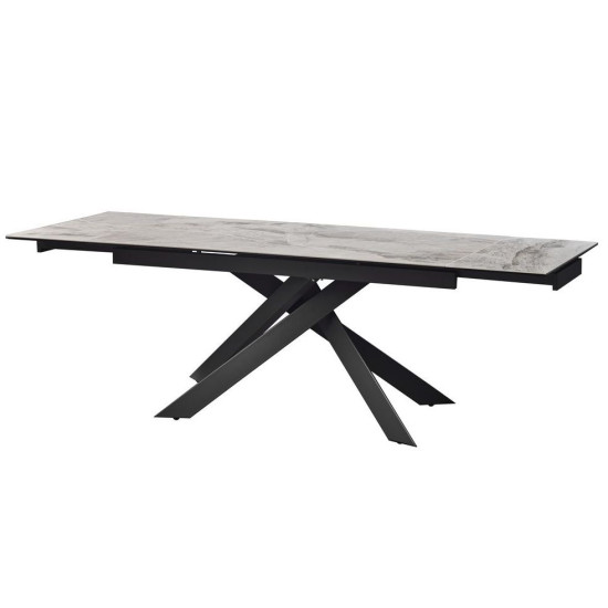 Стіл обідній розкладний керамічний Gracio Light Grey 90X160(240) Сірий 1