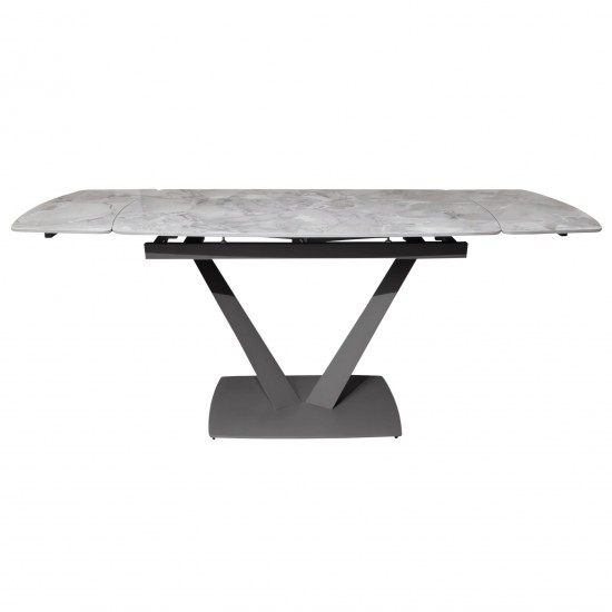 Стол раскладной керамика Elvi Grey Stone 80X120(180) см 1