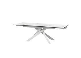 Стіл обідній розкладний керамічний Gracio Straturario White 90X160(240) Білий