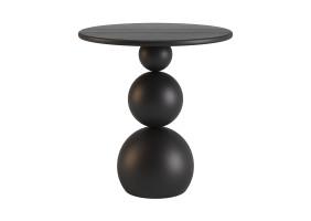 Столик кавовий Bolla 2 чорний RAL 9005 МДФ + шпон