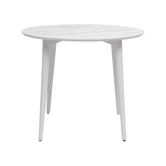 Стол Dan d-90 HPL Arpa 3346 Ker/белый 2