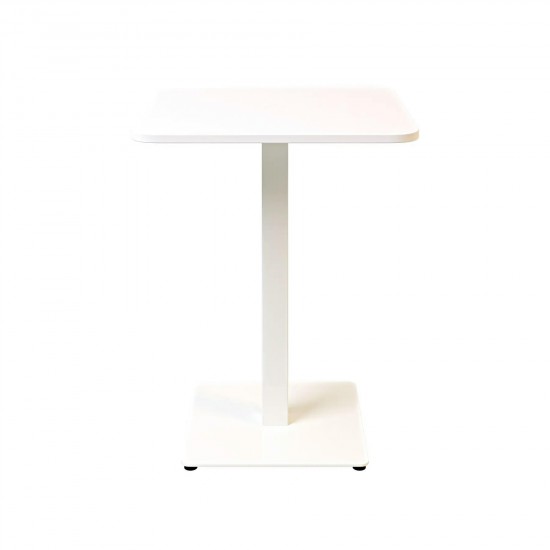 Стол Tetra light soft 60 х 60 белый металл / белый ДСП (текстура) 1