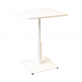 Стол Ibiza Soft light 60x60 белый металл / белый ДСП (текстура)