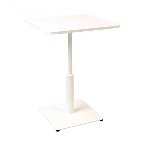 Стол Ibiza Soft light 60x60 белый металл / белый ДСП (текстура) 1