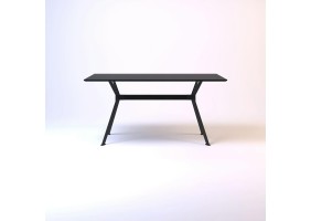 Стол Stealth (Стелс) 160 х 90 чёрные ноги / чёрный дуб