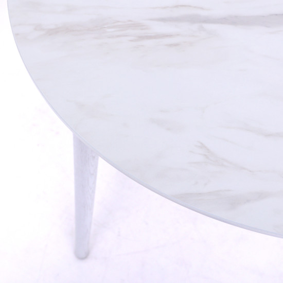 Стол Dan d-90 HPL Arpa 3346 Ker/белый 5