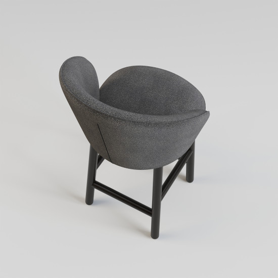 Стул полубарный Stitch черный / Node 19 5