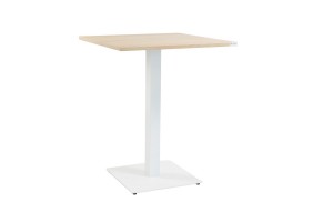 Стол Tetra light 80 х 80 белый металл / дуб ДСП (текстура)