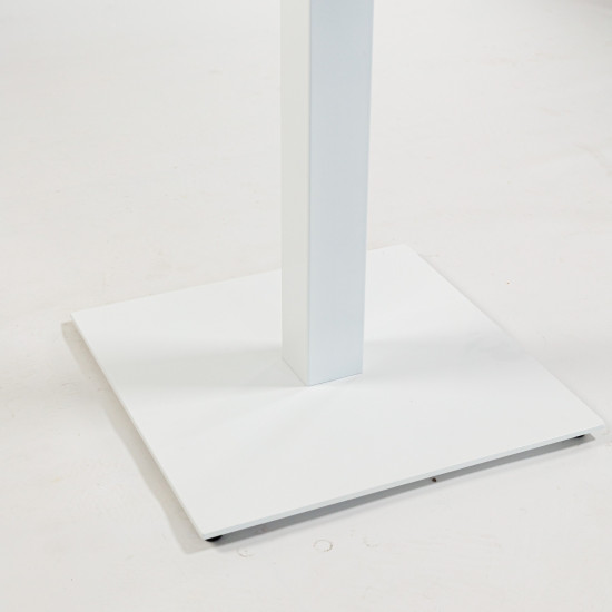 Стол Tetra light 80 х 80 белый металл / дуб ДСП (текстура) 8