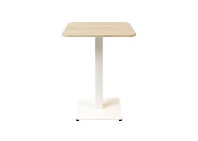 Стол Tetra light soft 60 х 60 белый металл / дуб ДСП (текстура)