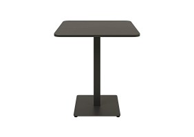 Стол Tetra light soft 70 х 70 чёрный металл / чёрное ДСП (текстура)