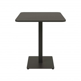 Стіл Tetra light soft 70 х 70 чорний метал / чорне ДСП (текстура)