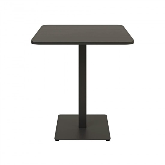 Стіл Tetra light soft 70 х 70 чорний метал / чорне ДСП (текстура) 1