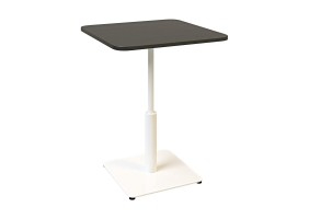 Стол Ibiza Soft light 60x60 белый металл / чёрный ДСП (текстура)