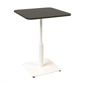 Стол Ibiza Soft light 60x60 белый металл / чёрный ДСП (текстура)