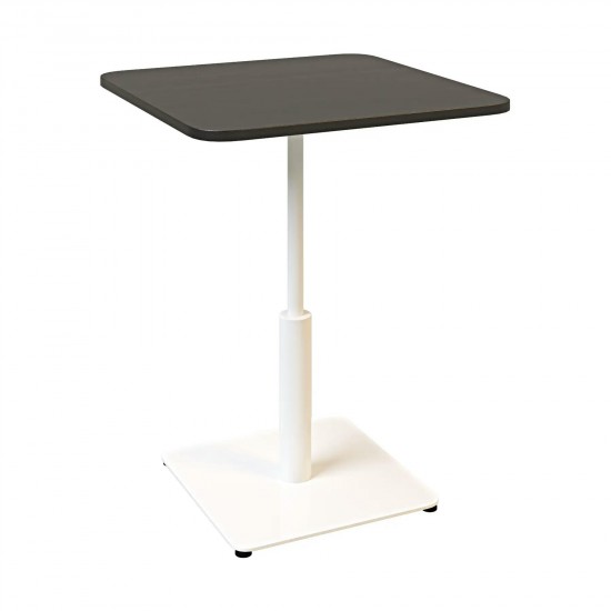 Стол Ibiza Soft light 60x60 белый металл / чёрный ДСП (текстура) 1