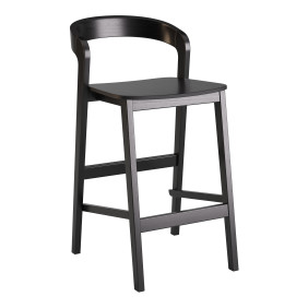 Стул полубарный Floki New черный жесткий