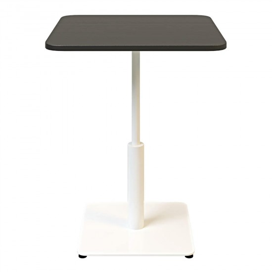 Стол Ibiza Soft light 60x60 белый металл / чёрный ДСП (текстура) 2