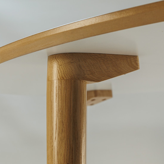 Стол Dan d-90 натуральный (дуб) 4