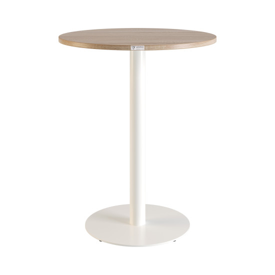 Стіл Soul light d-60 білий метал / дуб ДСП (текстура) 1