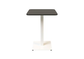 Стол Tetra light soft 60 х 60 белый металл / чёрное ДСП (текстура)