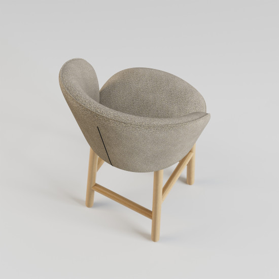 Стул полубарный Stitch натуральный ясень / Node 07 5