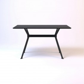 Стол Stealth (Стелс) 140 х 80 чёрные ноги / чёрный дуб