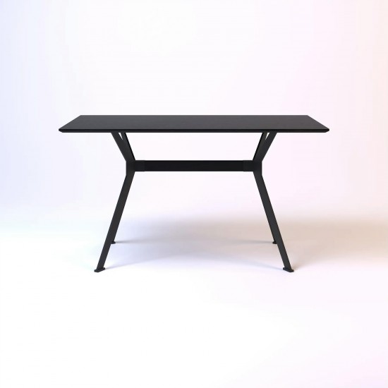 Стол Stealth (Стелс) 140 х 80 чёрные ноги / чёрный дуб 1