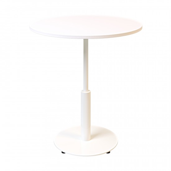 Стол Ibiza R light d-70 белый металл / белый ДСП (текстура) 1