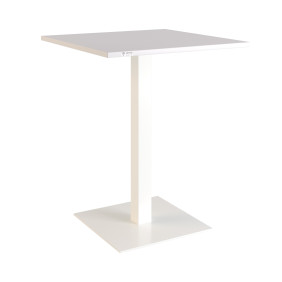 Стол Tetra light 60 х 60 белый металл / белый ДСП (текстура)