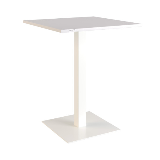 Стіл Tetra light 60 х 60 білий метал / білий ДСП (текстура) 1