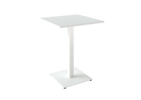 Стол Tetra light 60 х 60 белый металл / белый ДСП (текстура)