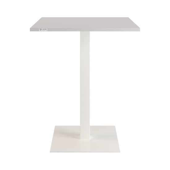 Стіл Tetra light 60 х 60 білий метал / білий ДСП (текстура) 2