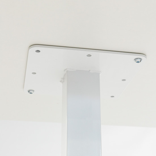 Стіл Tetra light 60 х 60 білий метал / білий ДСП (текстура) 6