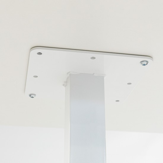 Стол Tetra light 60 х 60 белый металл / белый ДСП (текстура) 4