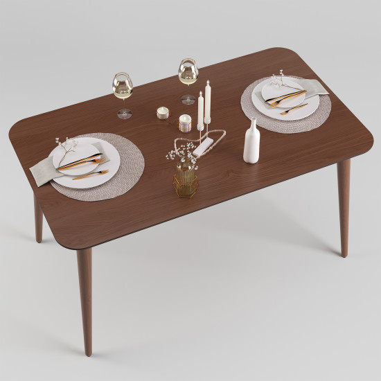 Стіл Dan 140 х 80 темний горіх 3