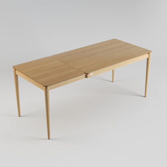 Стіл розкладний Eclipse 130+60 x 80 натуральний ясен 4