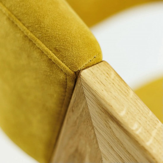 Кресло Otis натуральный дуб / Vintage Velvet 08 Mustard 6