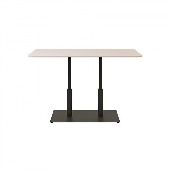 Стол Ibiza Soft Double light 120x70 черный металл / кашемир ДСП 2