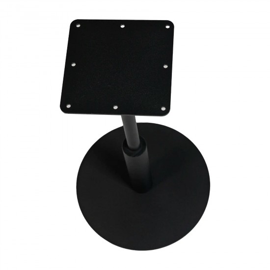 Стол Ibiza R light d-60 чёрный металл / чёрный ДСП (текстура) 3