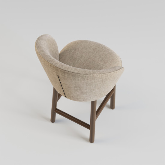 Стул полубарный Stitch темный орех / Vouge 02 5