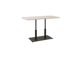 Стол Ibiza Soft Double light 120x70 черный металл / кашемир ДСП