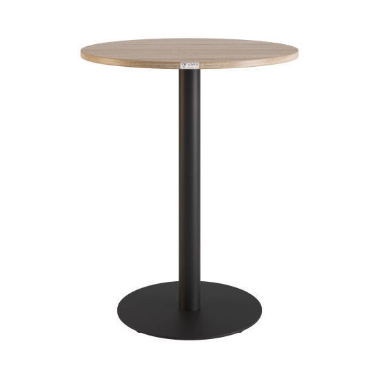 Стол Soul light d-60 черный металл / дуб ДСП (текстура) 1