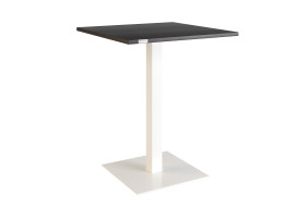 Стол Tetra light 60 х 60 белый металл / чёрное ДСП (текстура)
