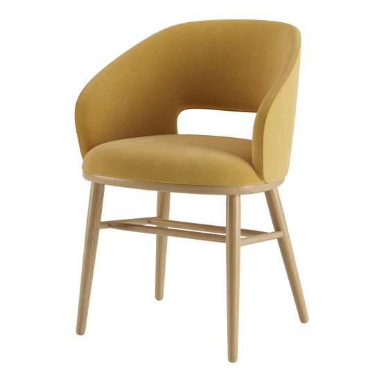 Стул Dolphin натуральный ясень / Venus velvet 2936 5