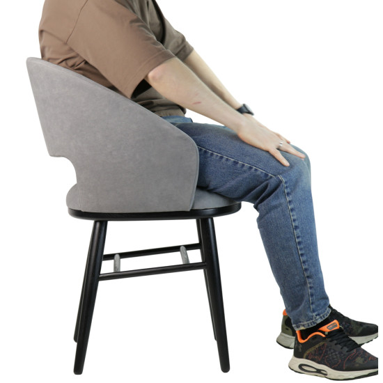 Стул Dolphin черный / Dream Velvet 202.17 2